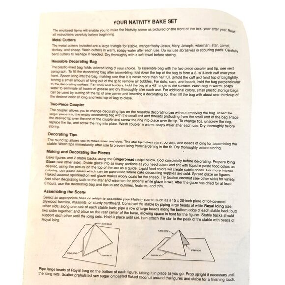 Fox Run Nativity Bake Set With Holiday-Themed Cookie Cutters & Recipes - Picture 3 of 11